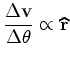 $\displaystyle \frac{\Delta{\bf v}}{\Delta