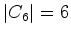 $ \vert C_6\vert=6$