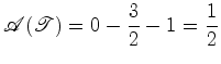 $\displaystyle {\mathscr{A}}({\mathscr{T}})=0-\frac{3}{2}-1=\frac{1}{2}$