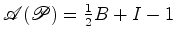 $ {\mathscr{A}}({\mathscr{P}})=\frac{1}{2} B+I-1$